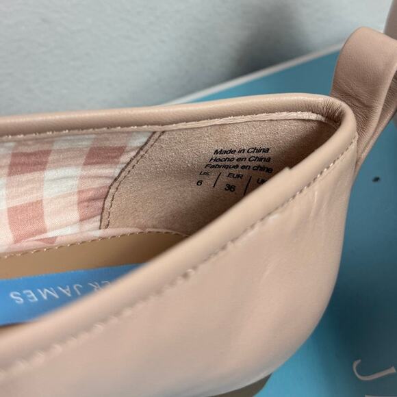 New Draper James Taylor Flats in Beige Leather Women's Size 6 - Picture 7 of 9